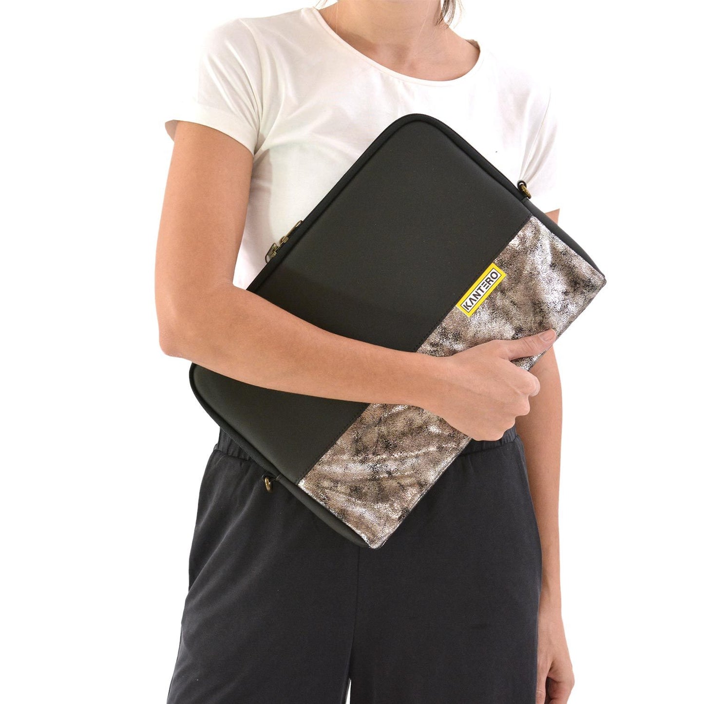 Black and Polished Silver Case