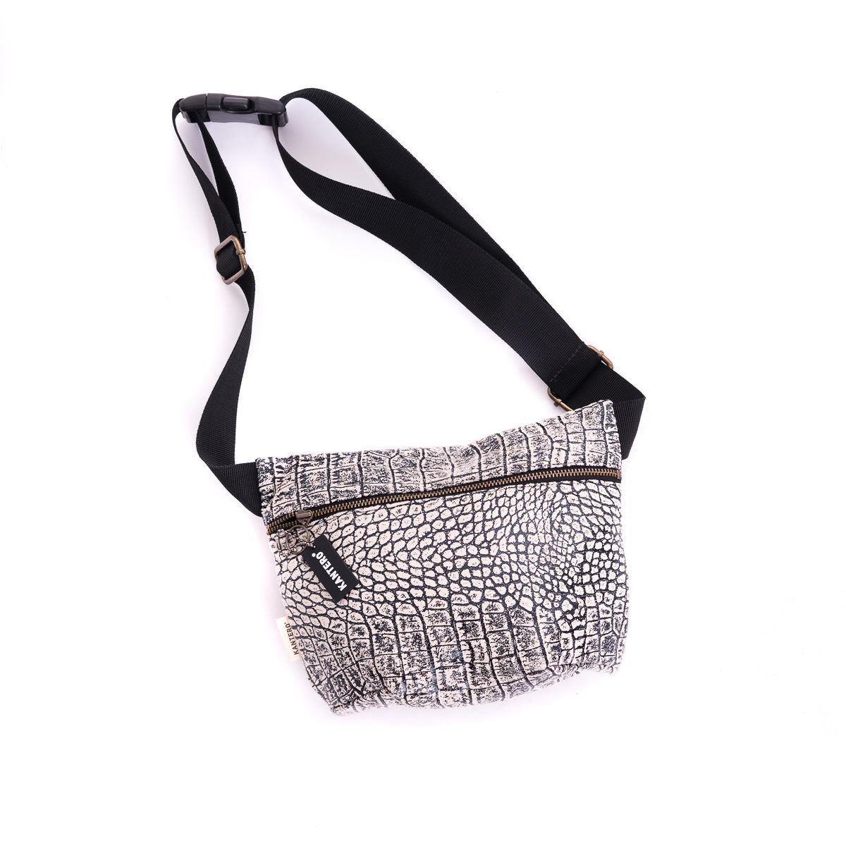 Crocodile print fanny pack