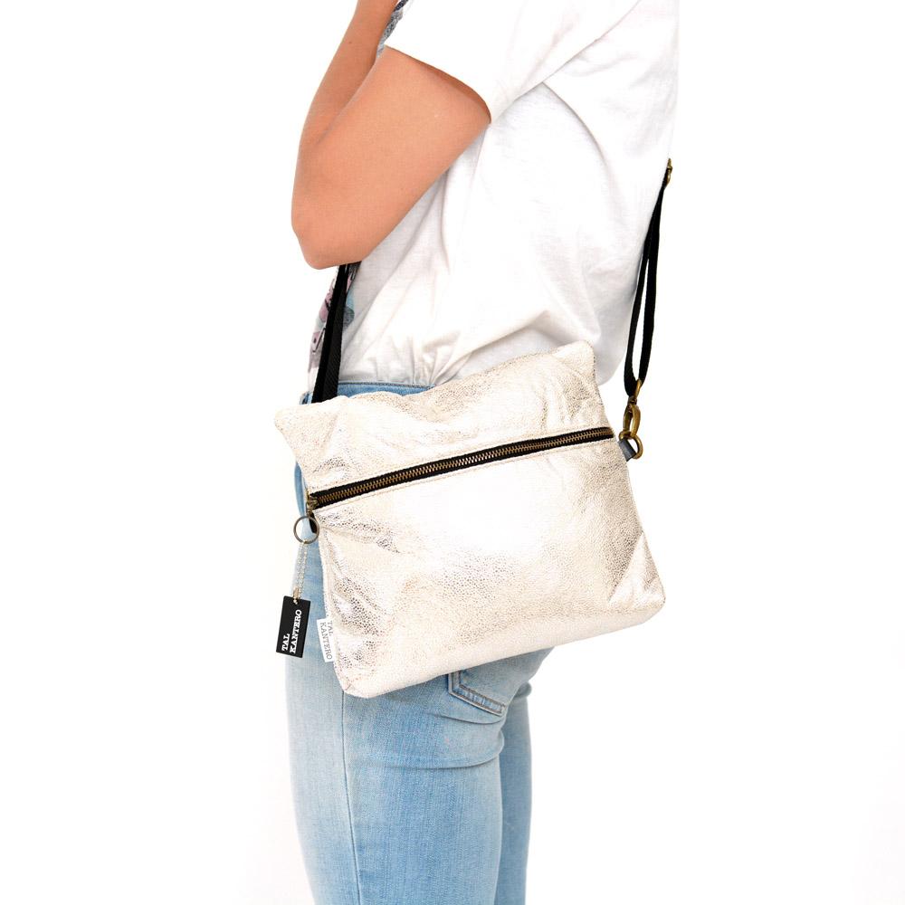 White silver Glitter Mini Bag