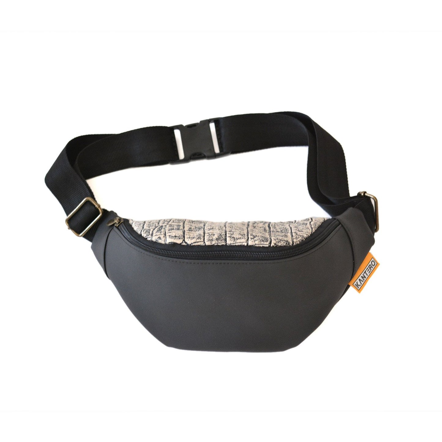 Crocodile and Black Fanny Pack