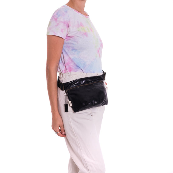 Glitter Black fanny pack