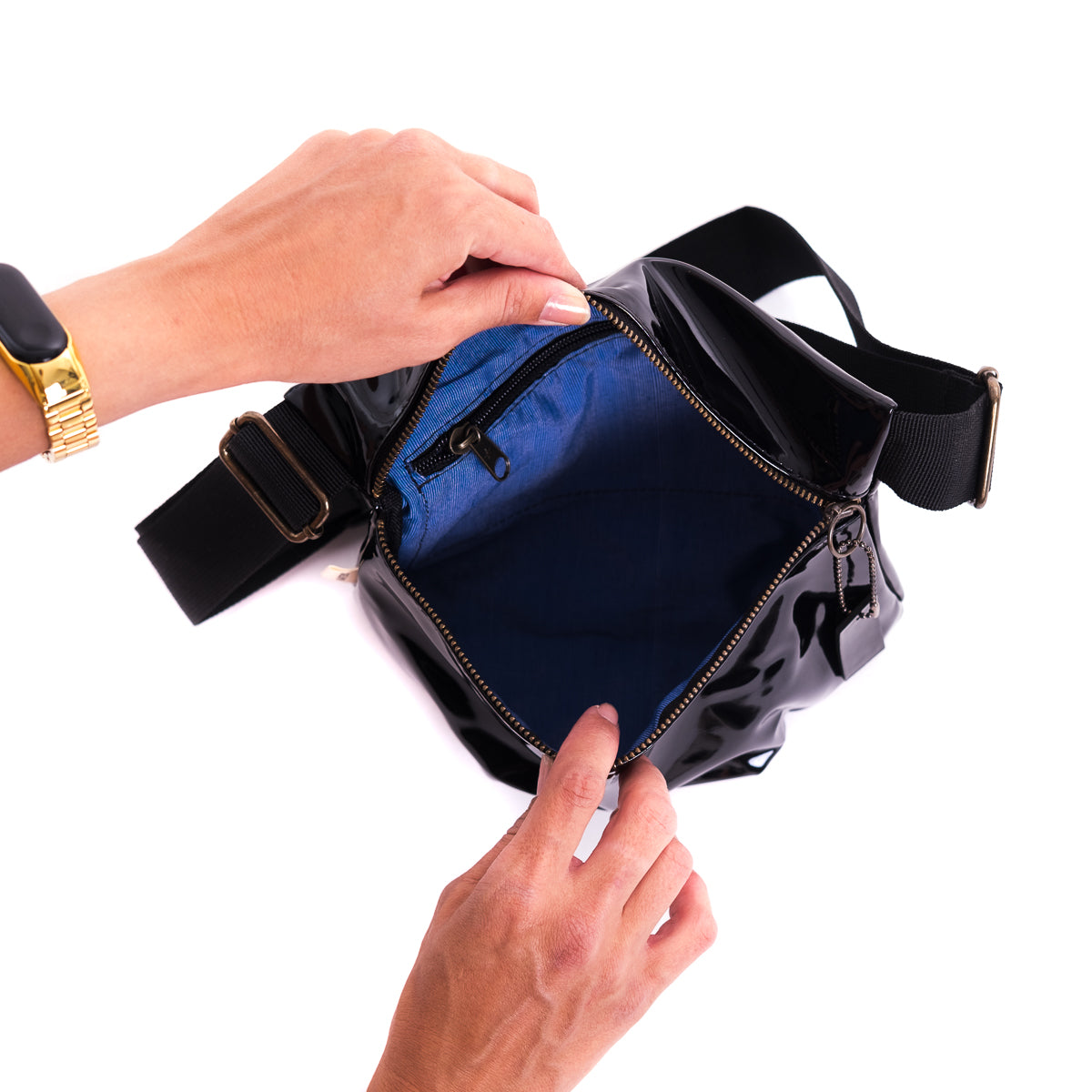 Glitter Black fanny pack