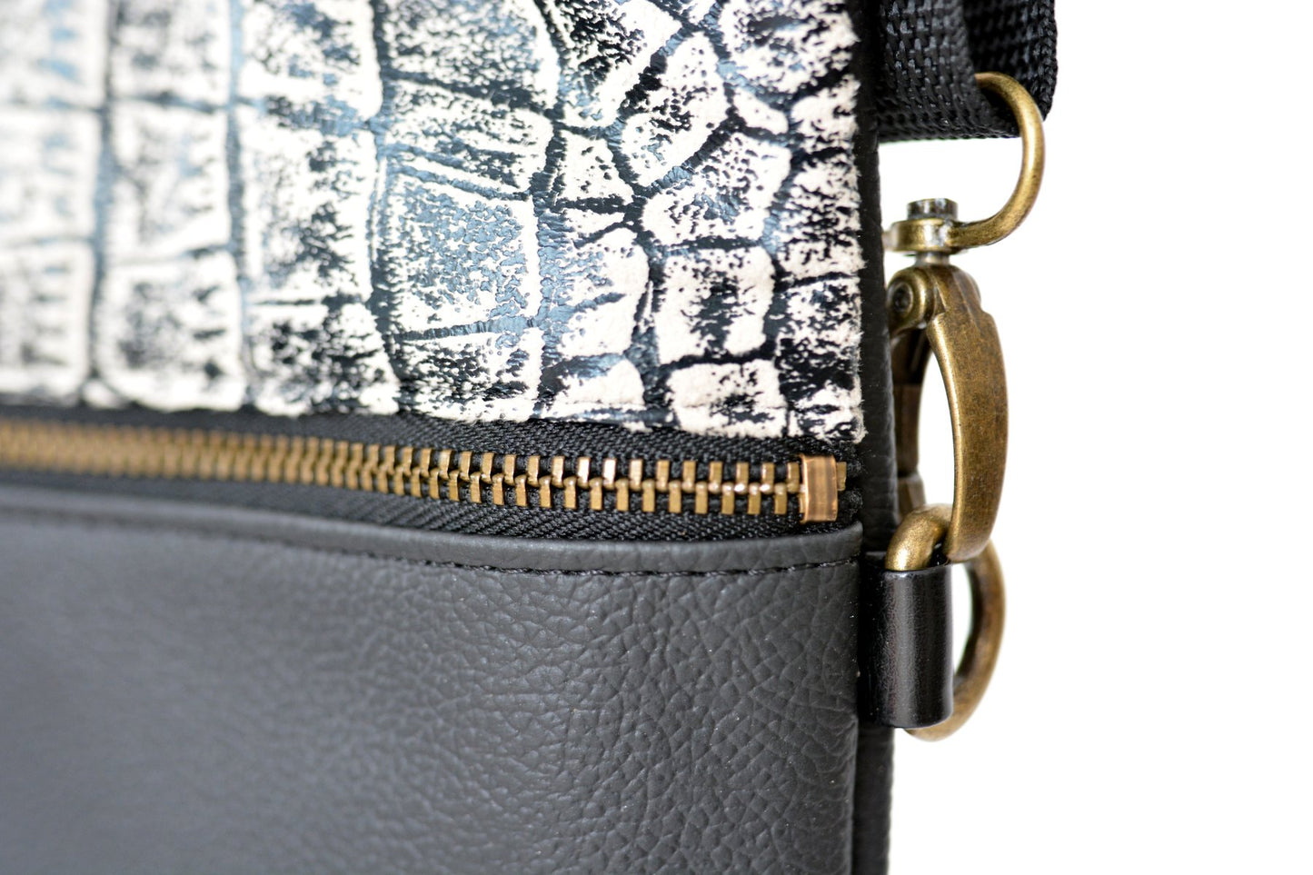 Crocodile and Black Mini Bag